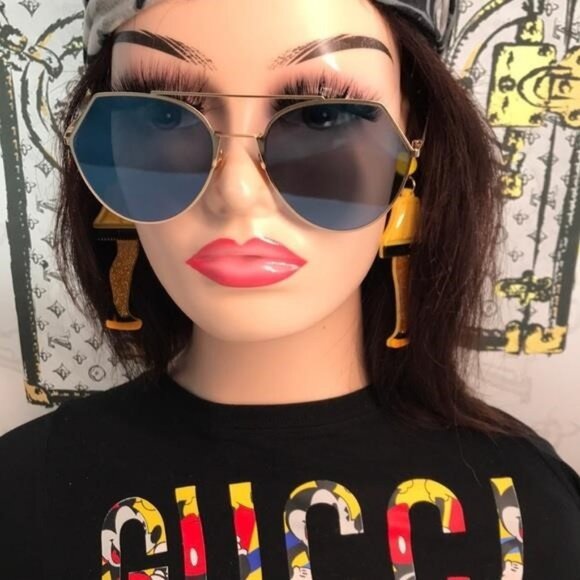 Fendi FF0194/S 0002A Blue Square Sunglasses – Women’s Luxury Eyewear